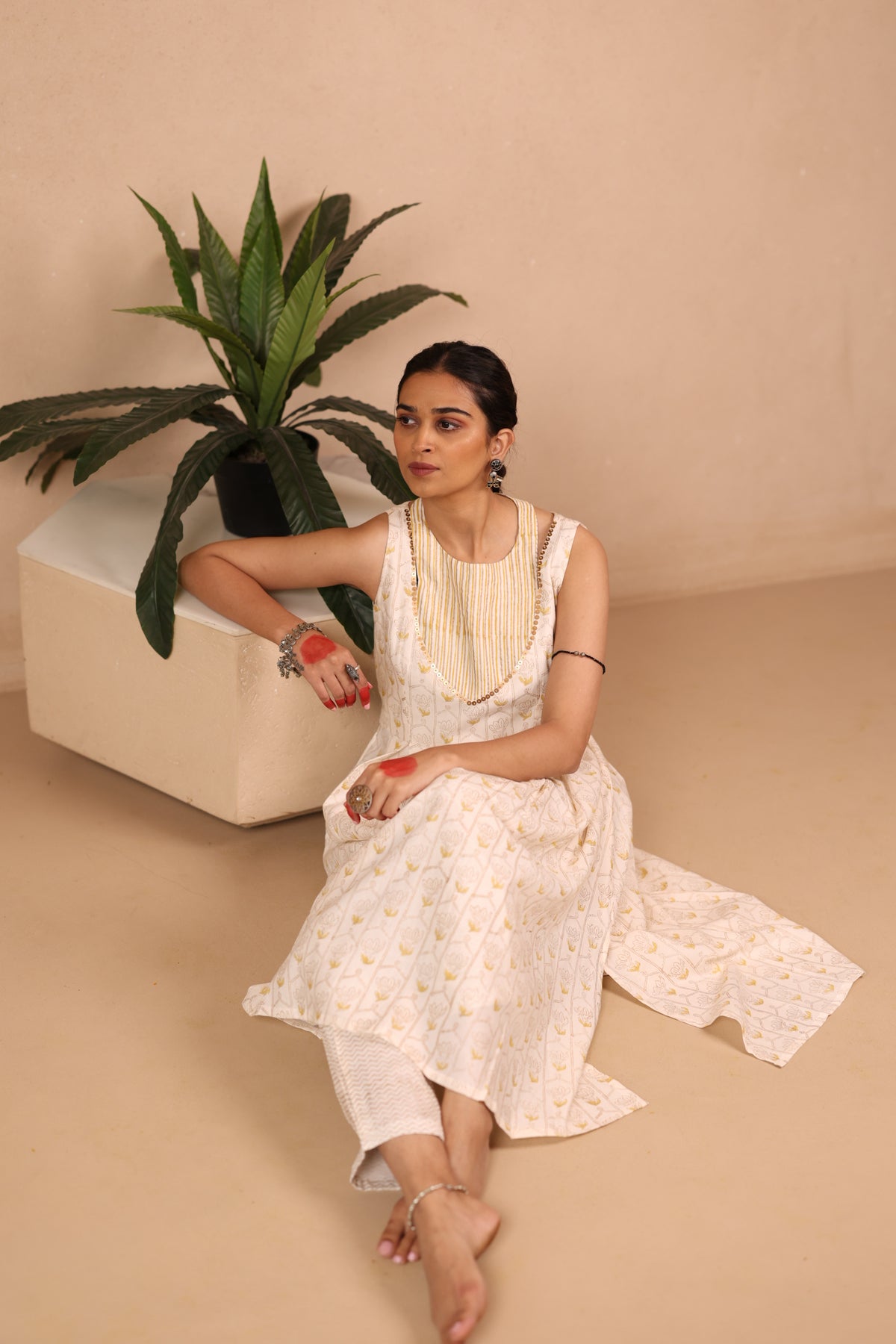 IVORY JAAL - Satin Cotton Kurtaset