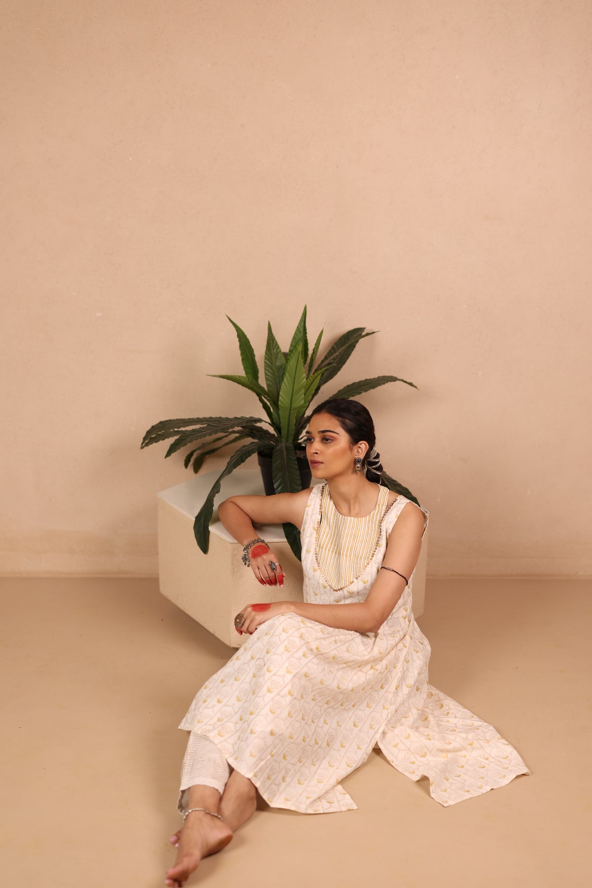 IVORY JAAL - Satin Cotton Kurtaset