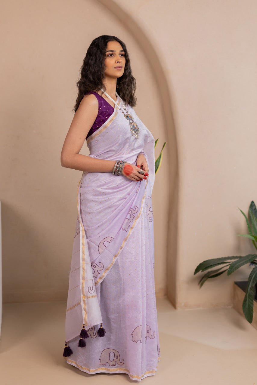 GAJ GAATHA Chanderi Saree