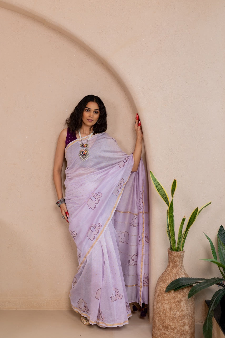 GAJ GAATHA Chanderi Saree