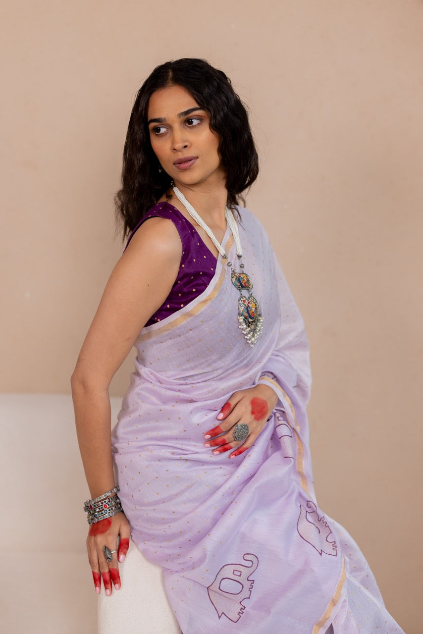 GAJ GAATHA Chanderi Saree