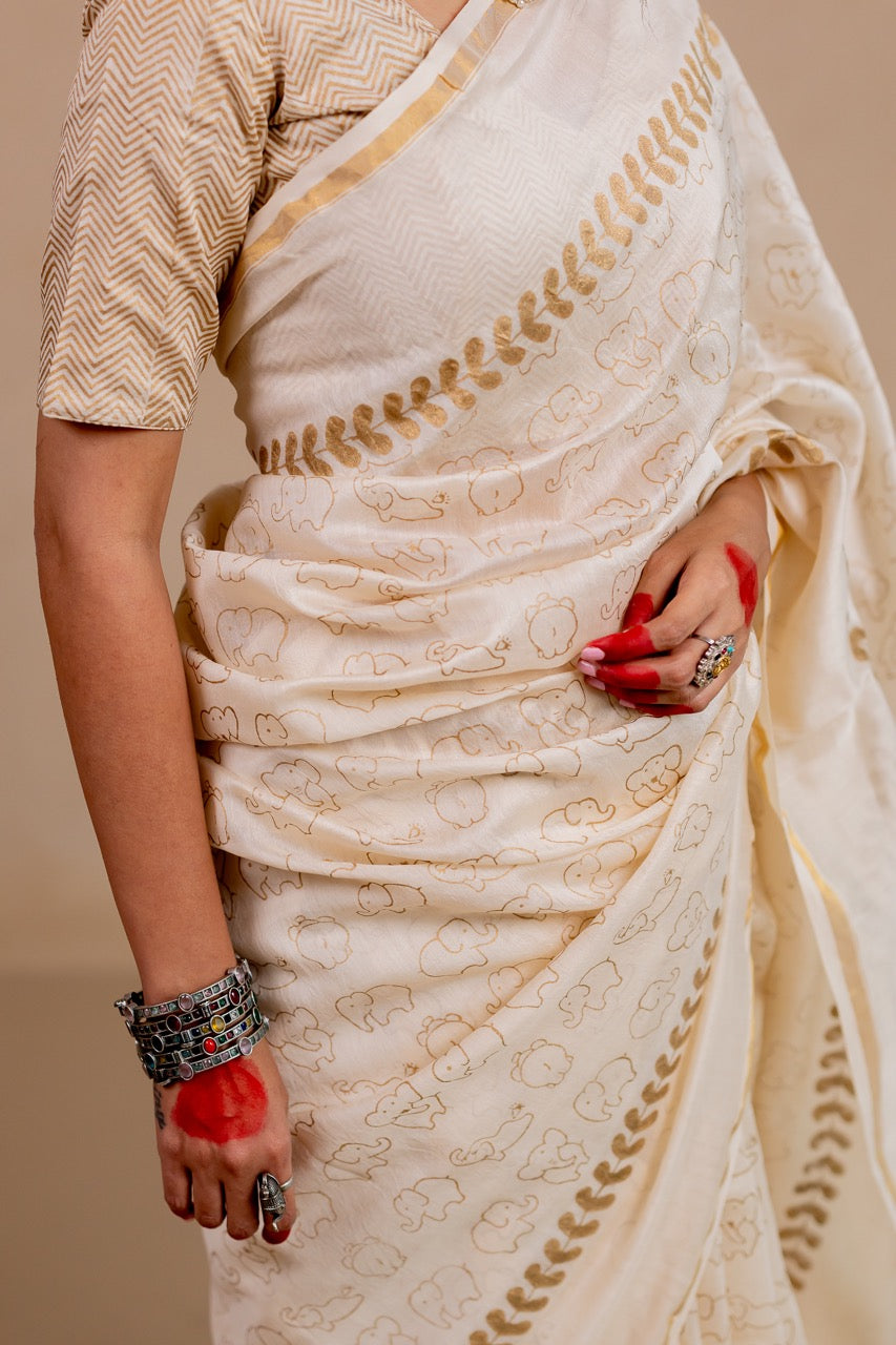 NIRMAL GAJ Chanderi Saree