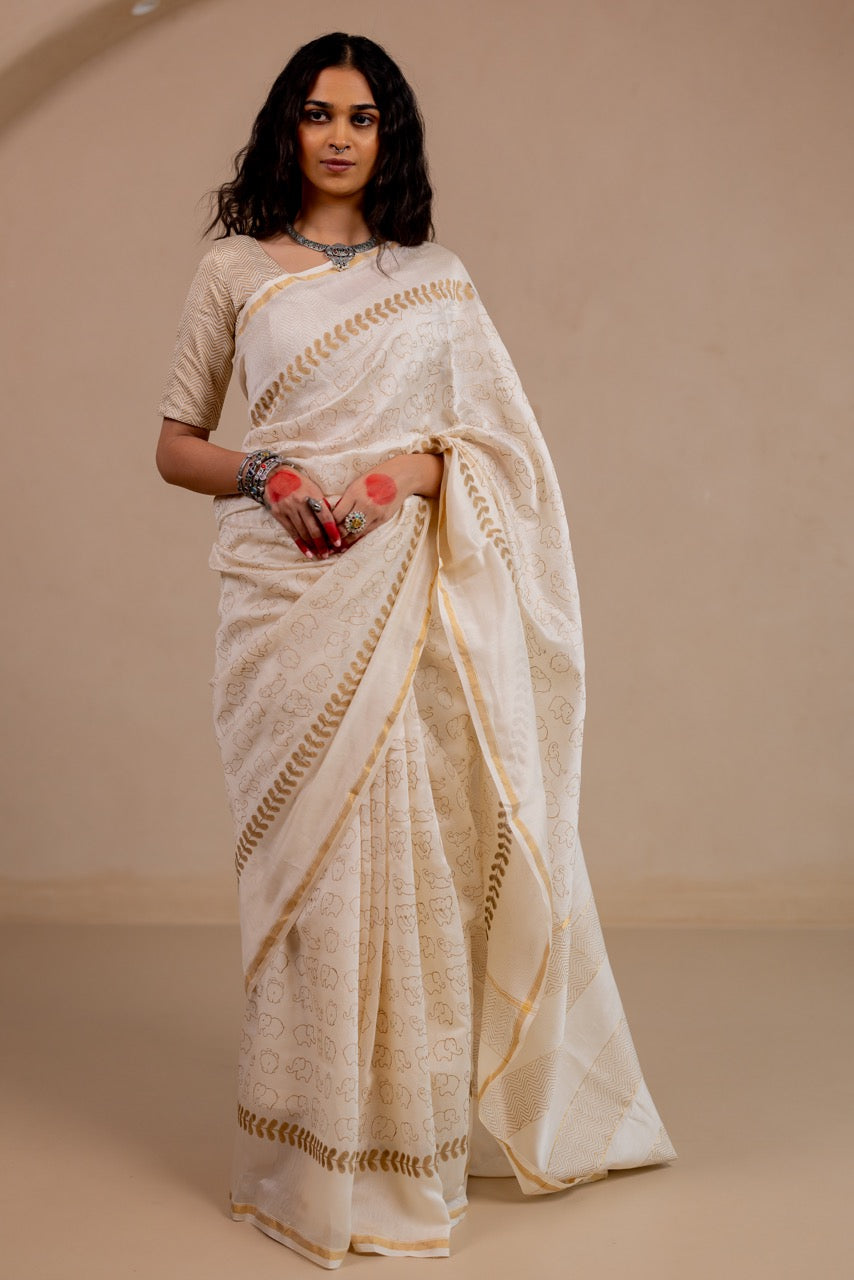 NIRMAL GAJ Chanderi Saree