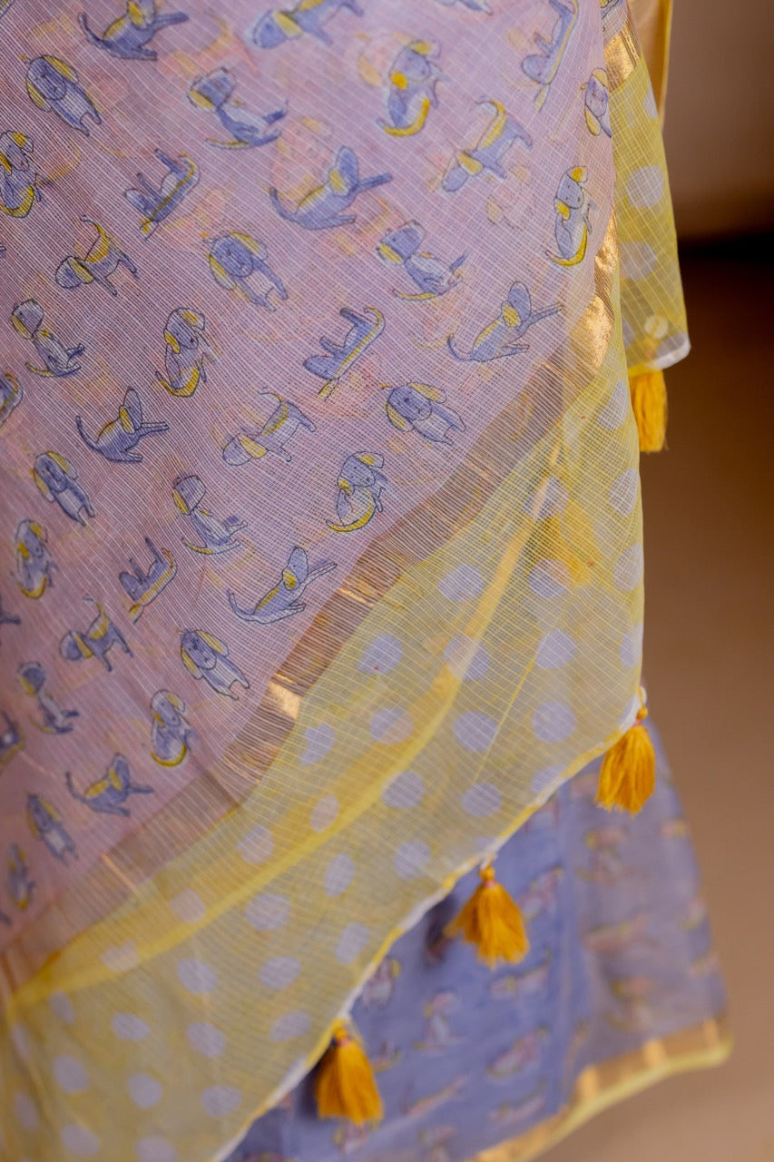 NEELANJAN Kota Doria Saree