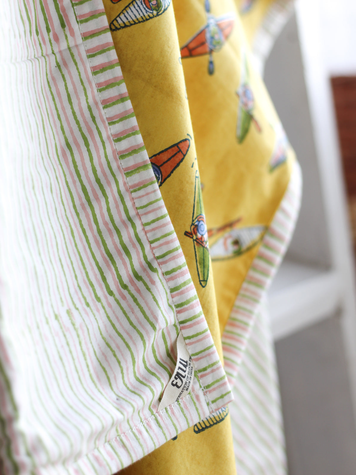 Kids Quilts - Yellow kayaking Doodles