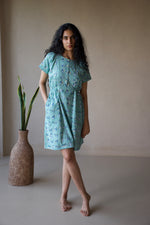 BLUE PUP PARADE DRESS