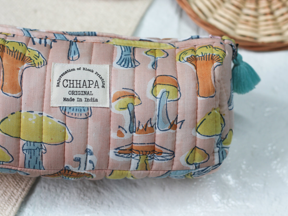 PEACH MUSHROOM POUCH