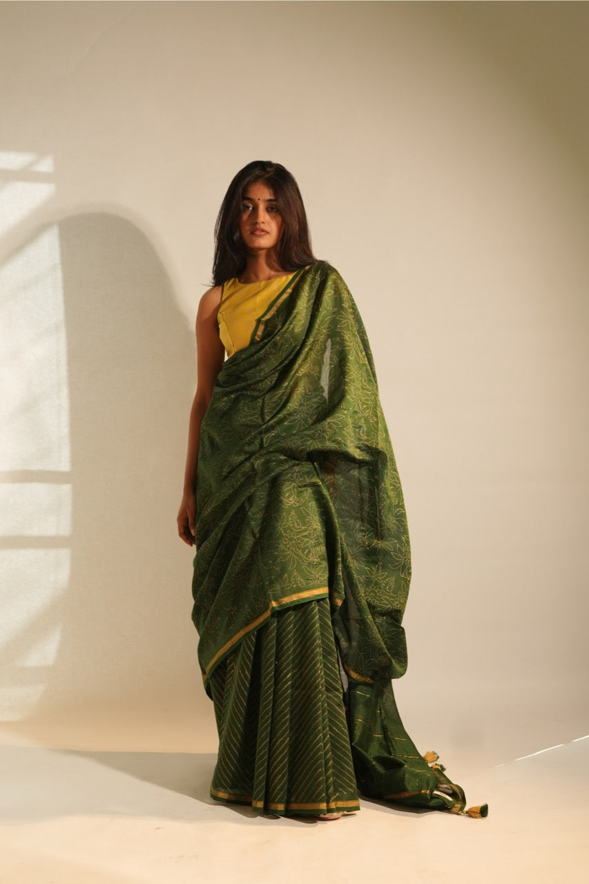 Hariyali Chanderi Saree