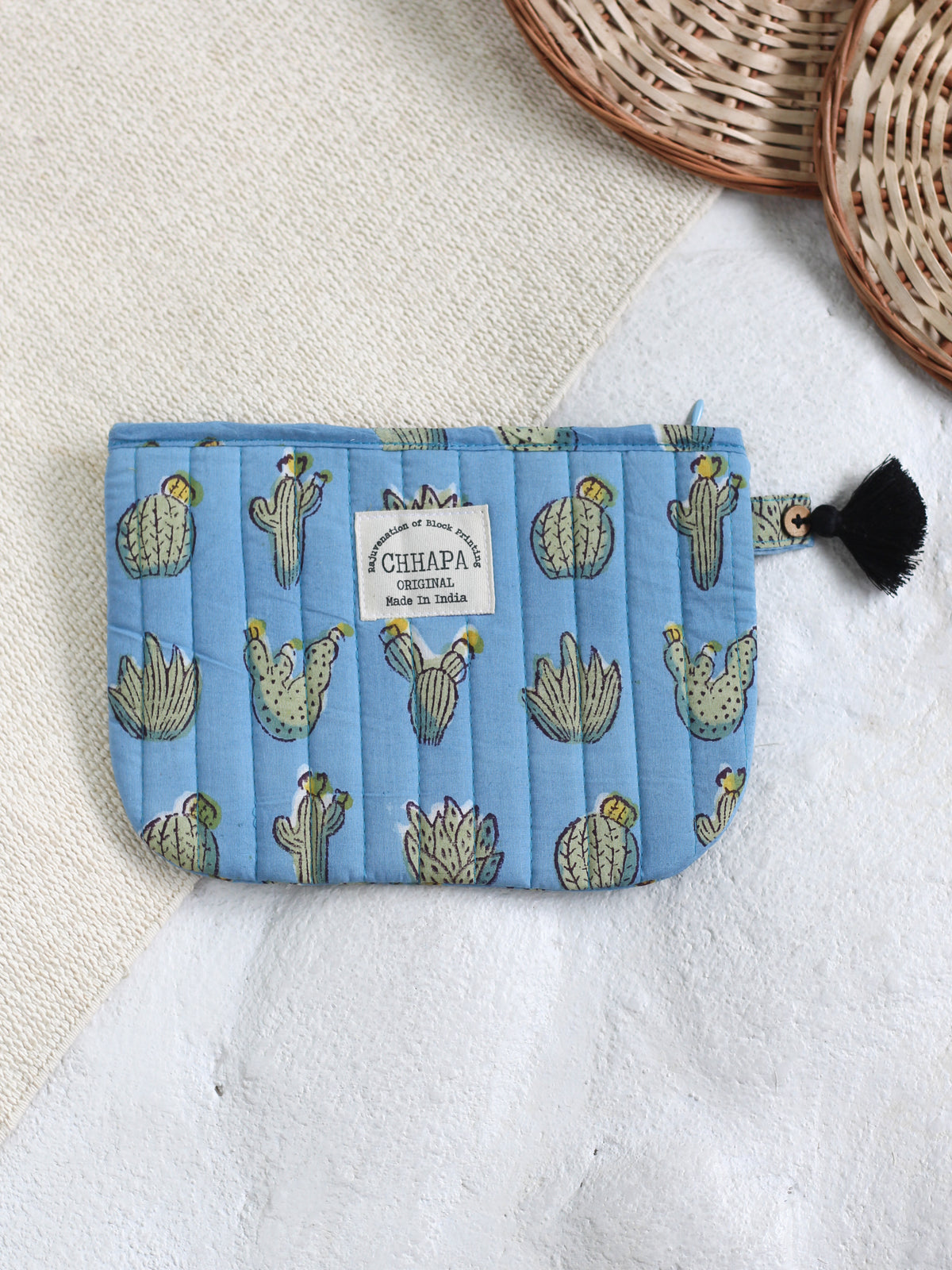 SKYBLUE CACTUS POUCH