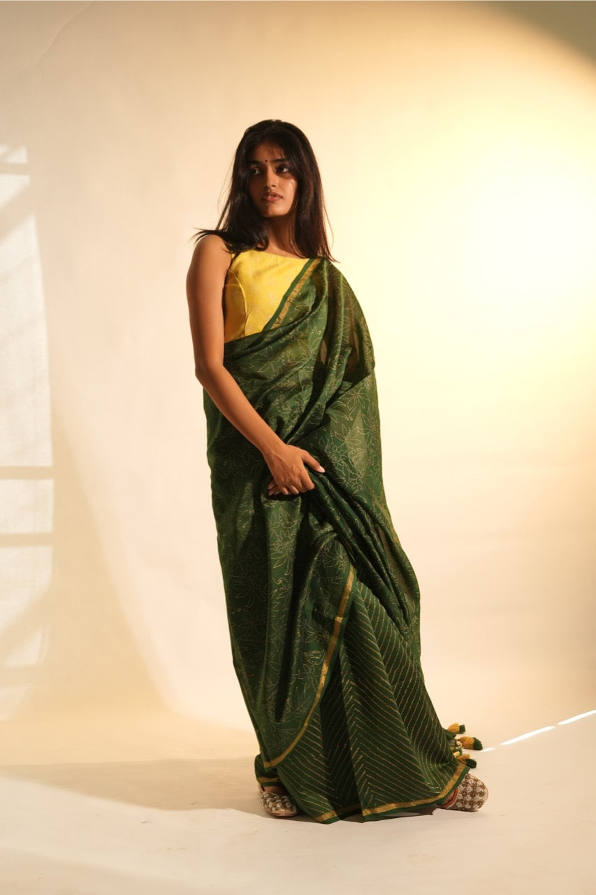 Hariyali Chanderi Saree