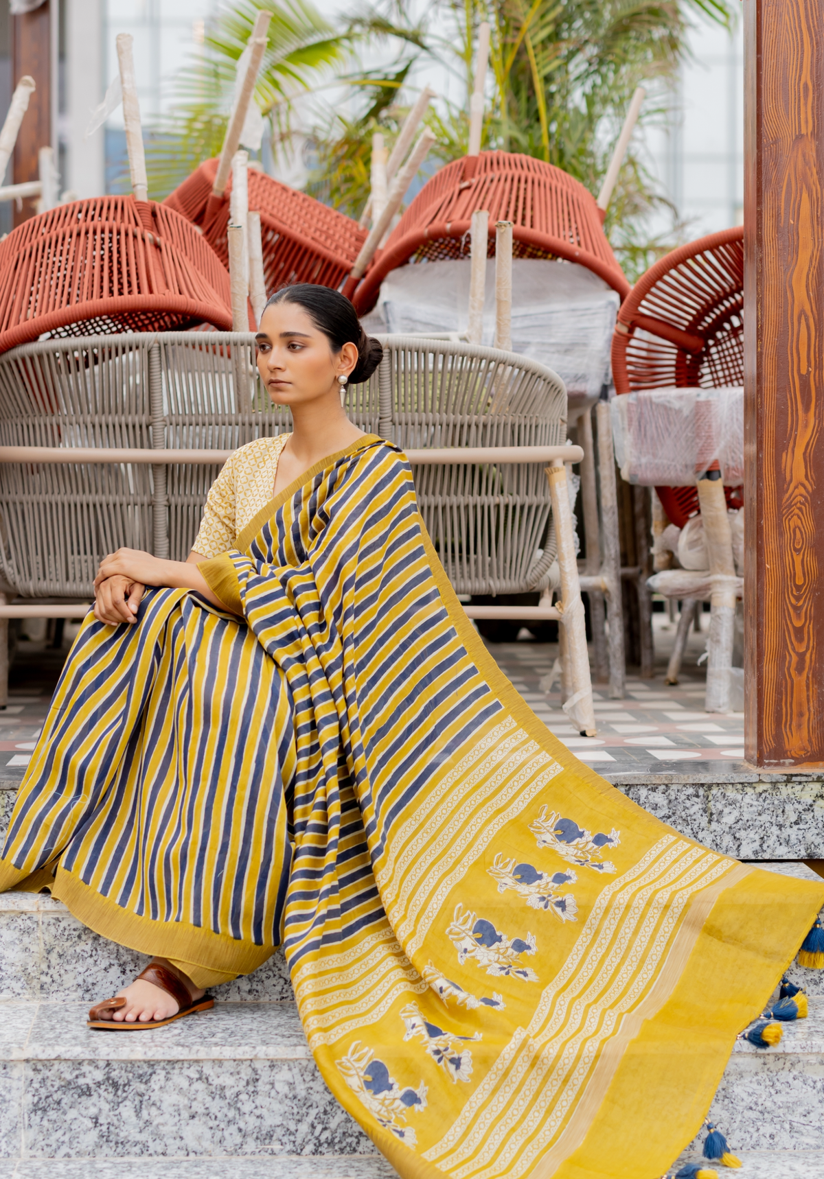 ANAR BAGH - Chanderi Saree