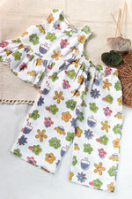 FLOWER TOP & PANT SET