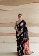 MIDNIGHT ELEPHANT – Mul Cotton Saree