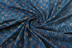 Fabric -Indigo Maroon Patti