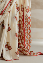 ROSE IVORY – Mul Cotton Saree