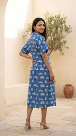 Royal Blue Collar Dress