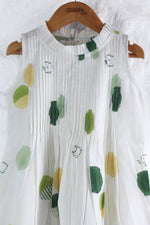 MUL GREEN POLKA DRESS
