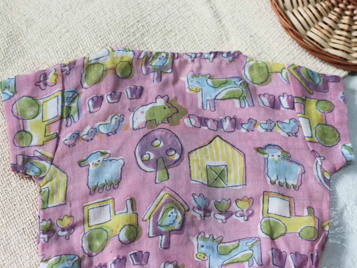 BABY FARM MUSLIN ROMPER