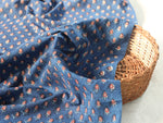 Fabric -Indigo Flower butti