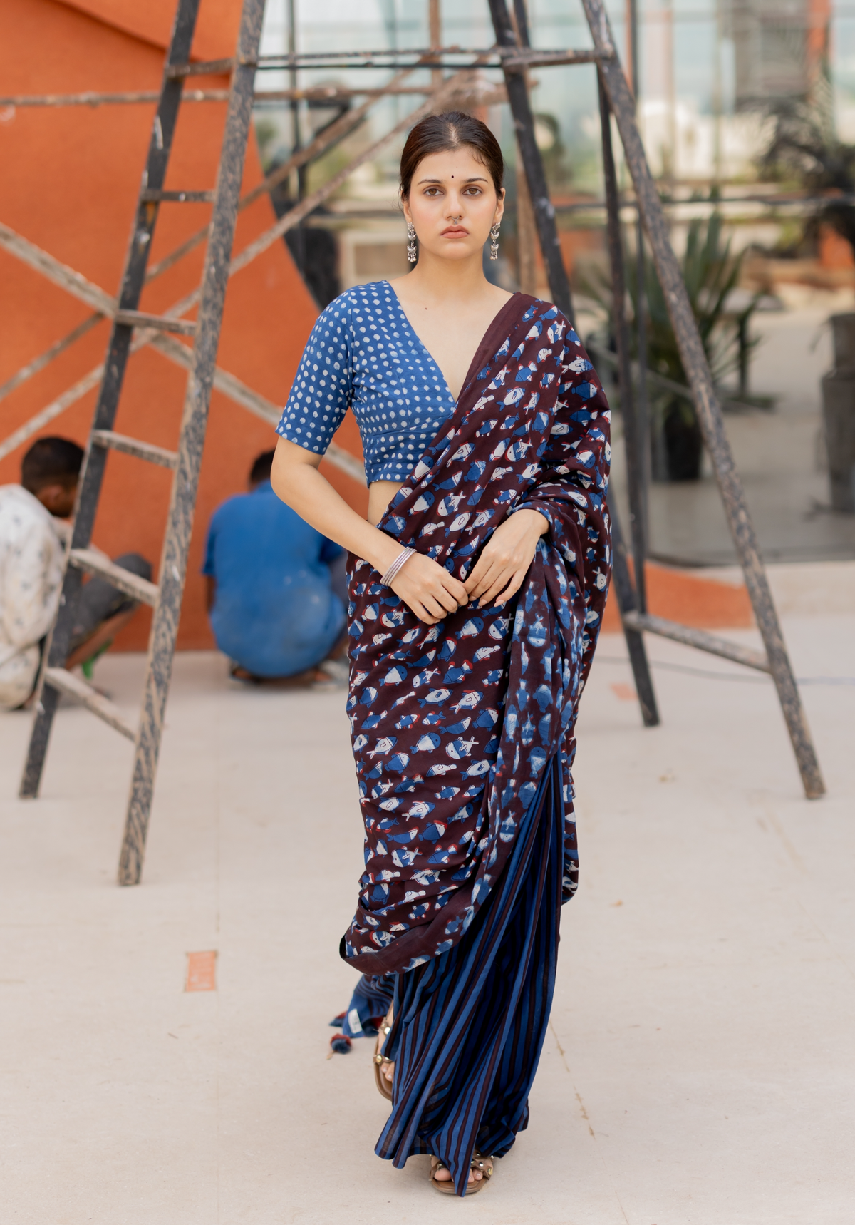 MIDNIGHT FINNY – Mul Cotton Saree