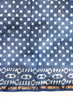 Dabu Indigo Elephant-Chanderi Saree