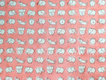 Fabric -Elephants in Peach