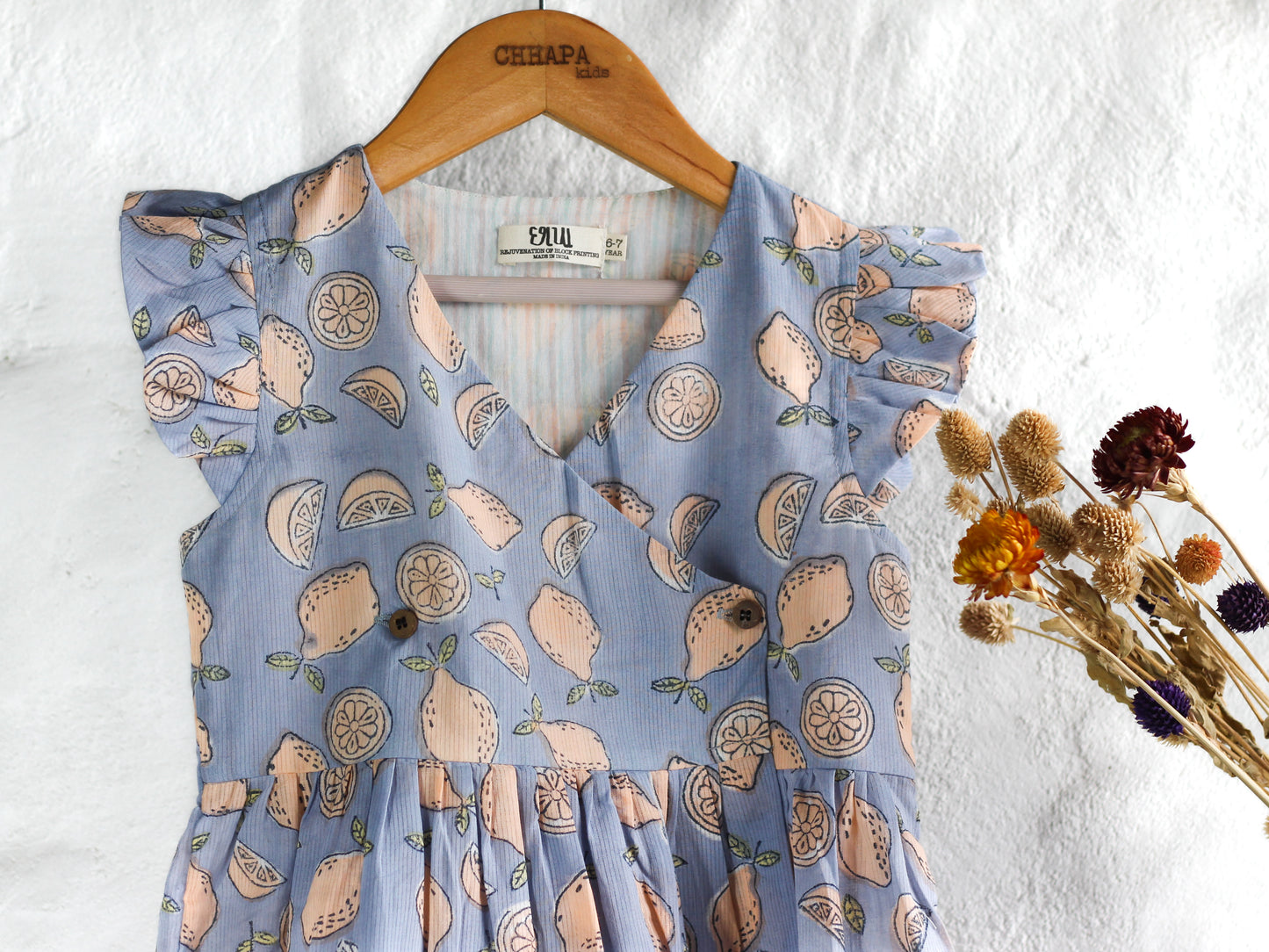 Peach lemon dress