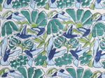 Fabric - Hummingbird in Blue & Greens