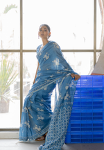 NEEL GULAB - Chanderi Saree
