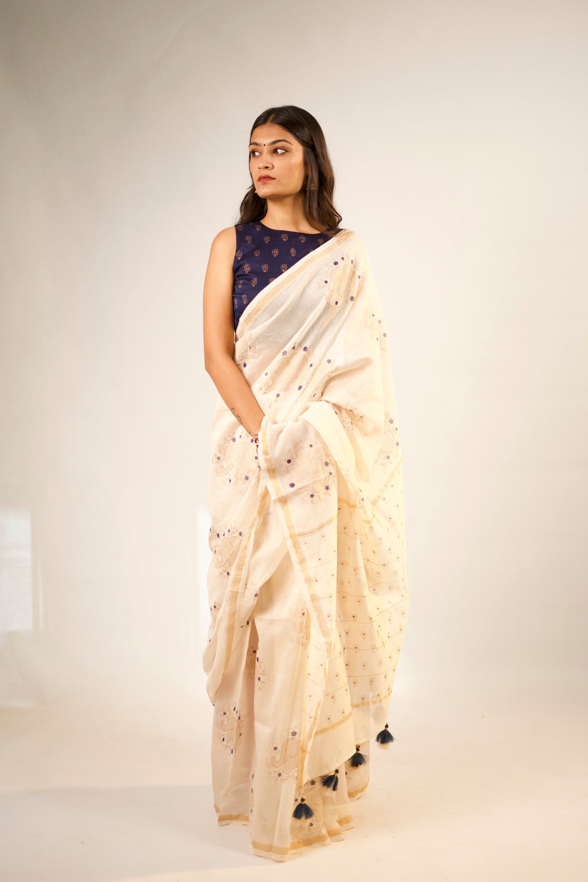 Gajmoti Chanderi Saree