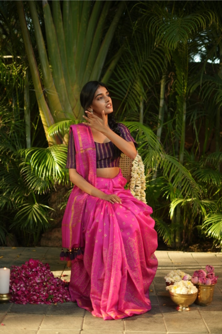 Phoolmala Chanderi Saree