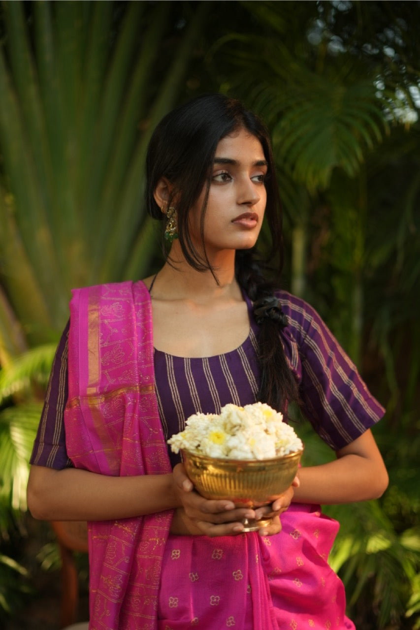 Phoolmala Chanderi Saree