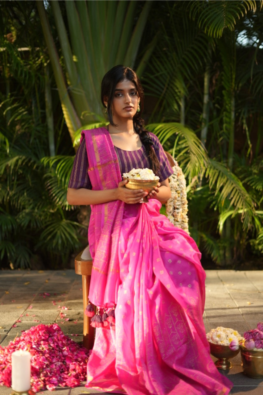 Phoolmala Chanderi Saree