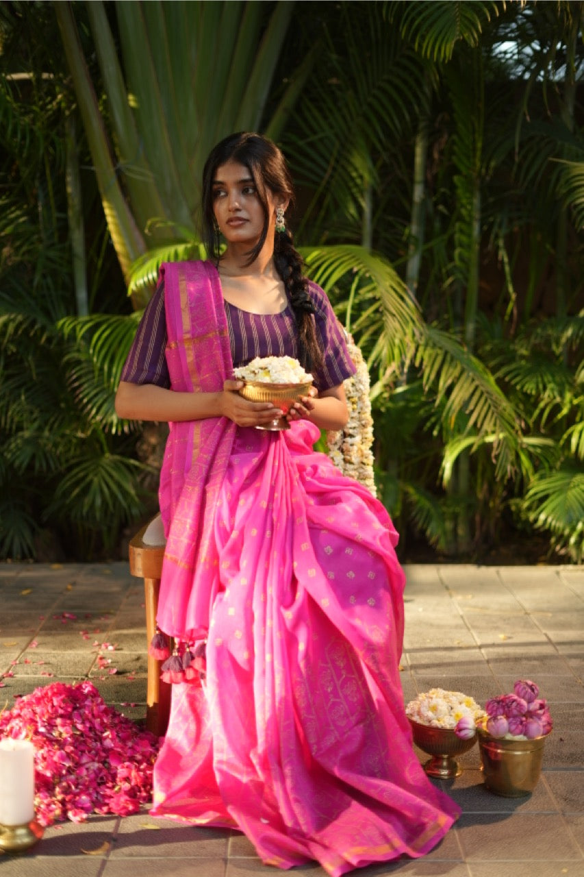 Phoolmala Chanderi Saree