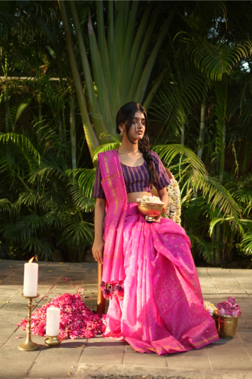 Phoolmala Chanderi Saree