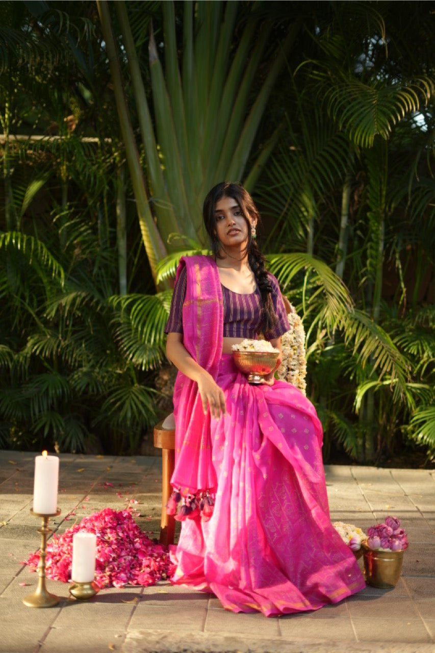 Phoolmala Chanderi Saree