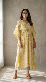 Kaftan- Fish in Yellow