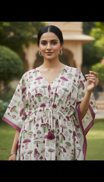 Kaftan- Mushroom in Pistachio Green