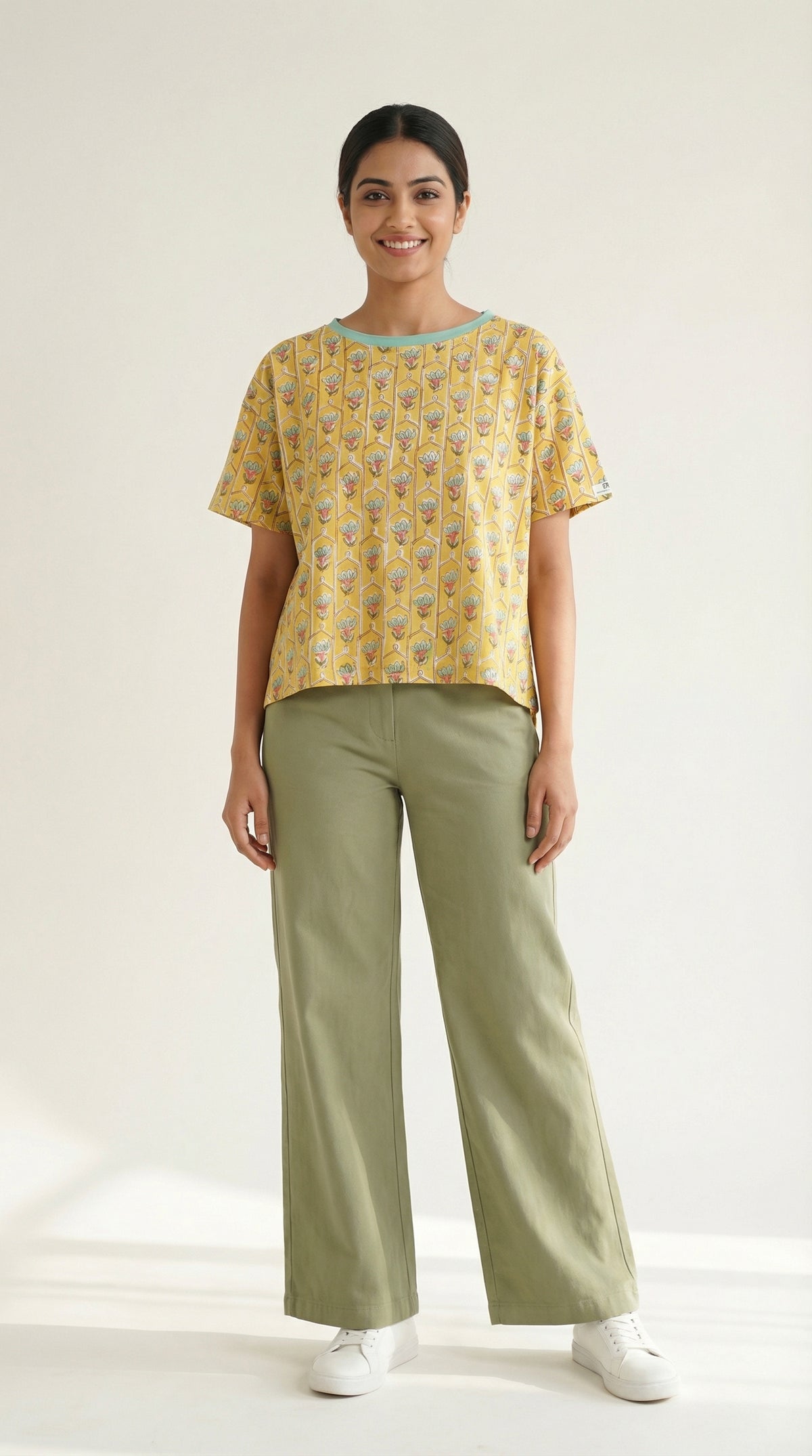 Golden Maze Cotton T-shirt