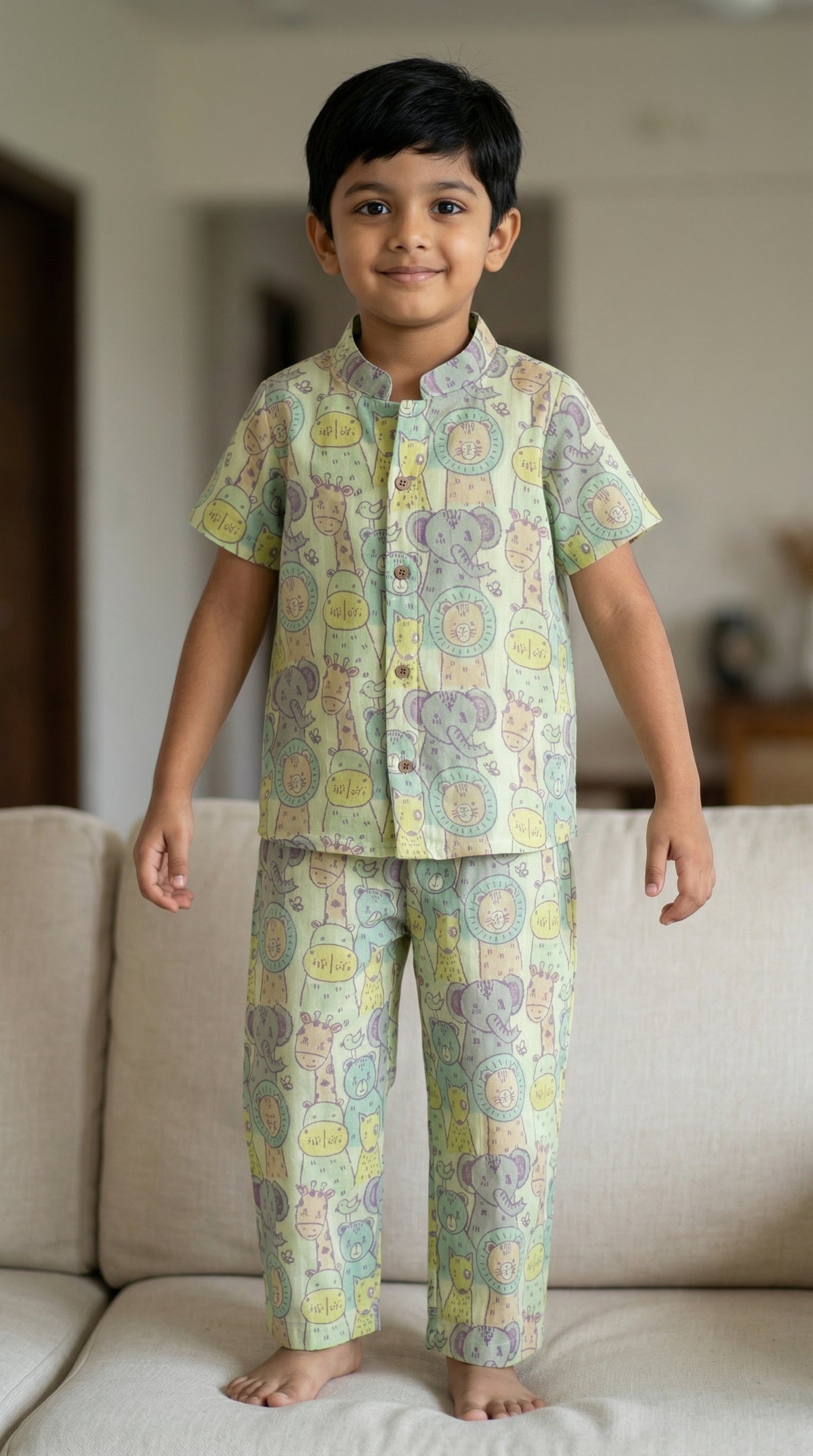MUSLIN ANIMAL SAFARI CO-ORD SET