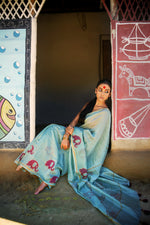 FOIL PRINTED ELEPHANT - Chanderi Saree