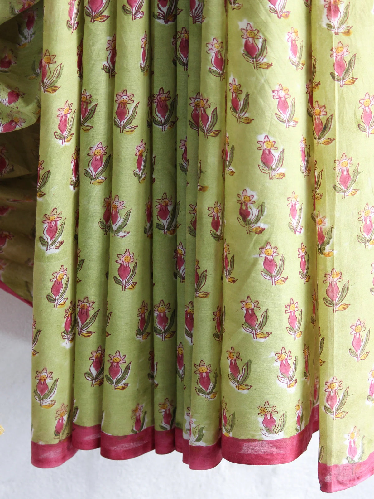 ETI- PISTACHIO ANARBUTTI MUL COTTON SAREE 😊