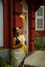 TWILIGHT BLOOM Chanderi Saree