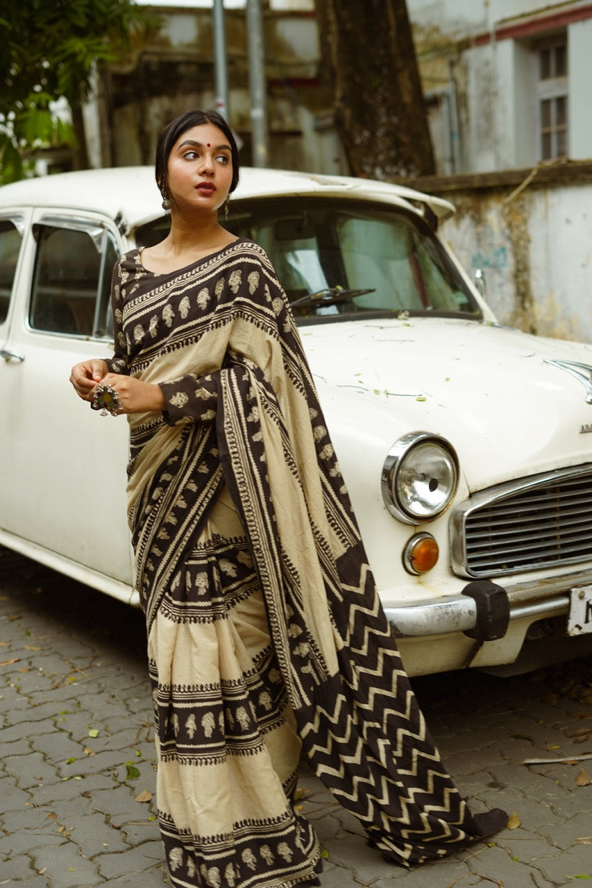 BOMMAI CHARM - Mul Cotton Saree