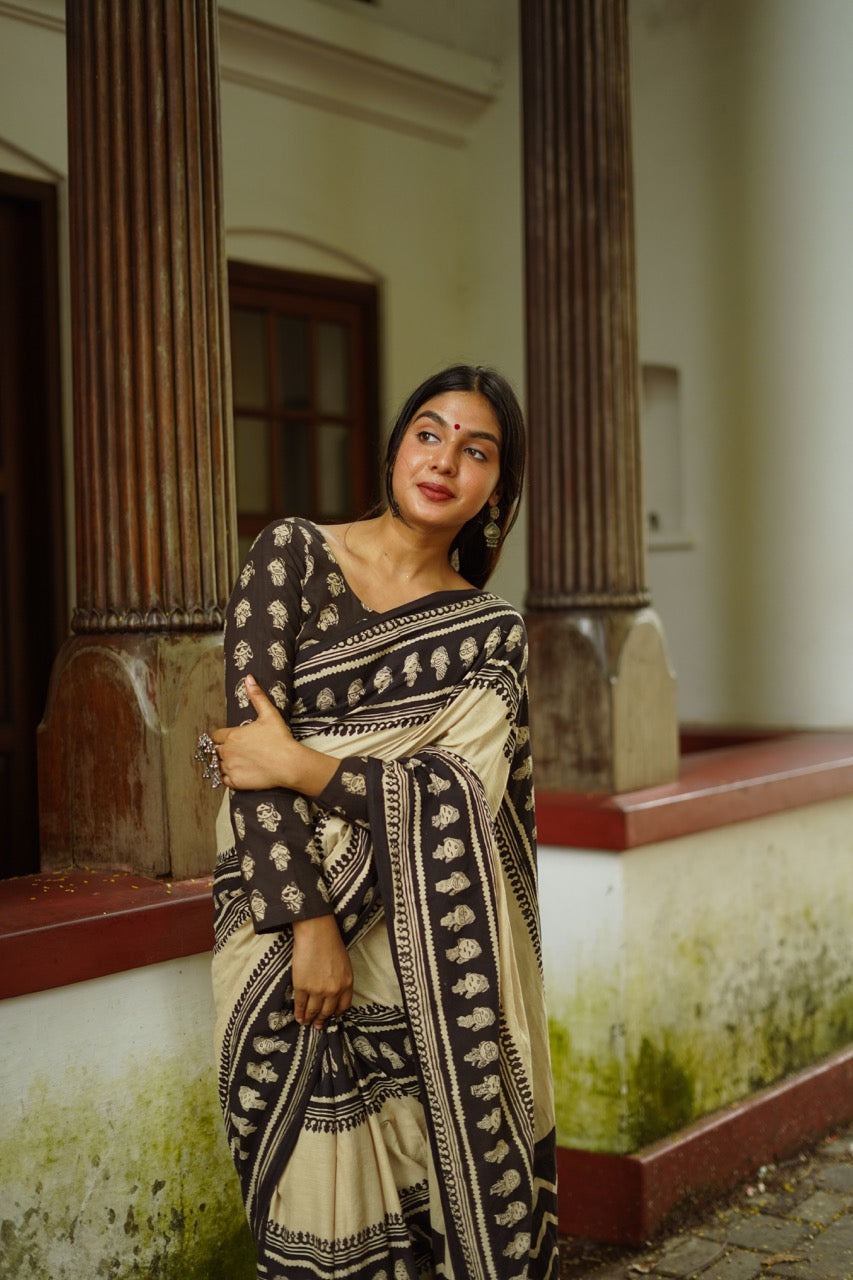 BOMMAI CHARM - Mul Cotton Saree