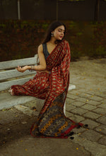 MAROON MIRAGE - Chanderi Saree