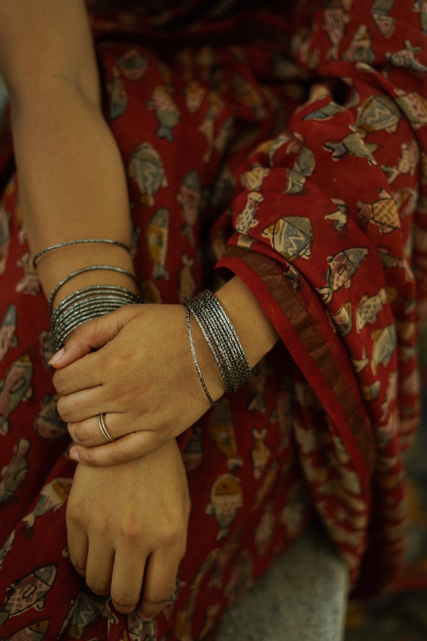 MAROON MIRAGE - Chanderi Saree