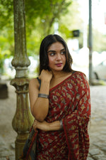 MAROON MIRAGE - Chanderi Saree