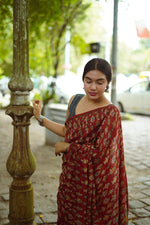MAROON MIRAGE - Chanderi Saree