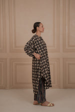 BIRDSONG BLACK Cotton Kurtaset